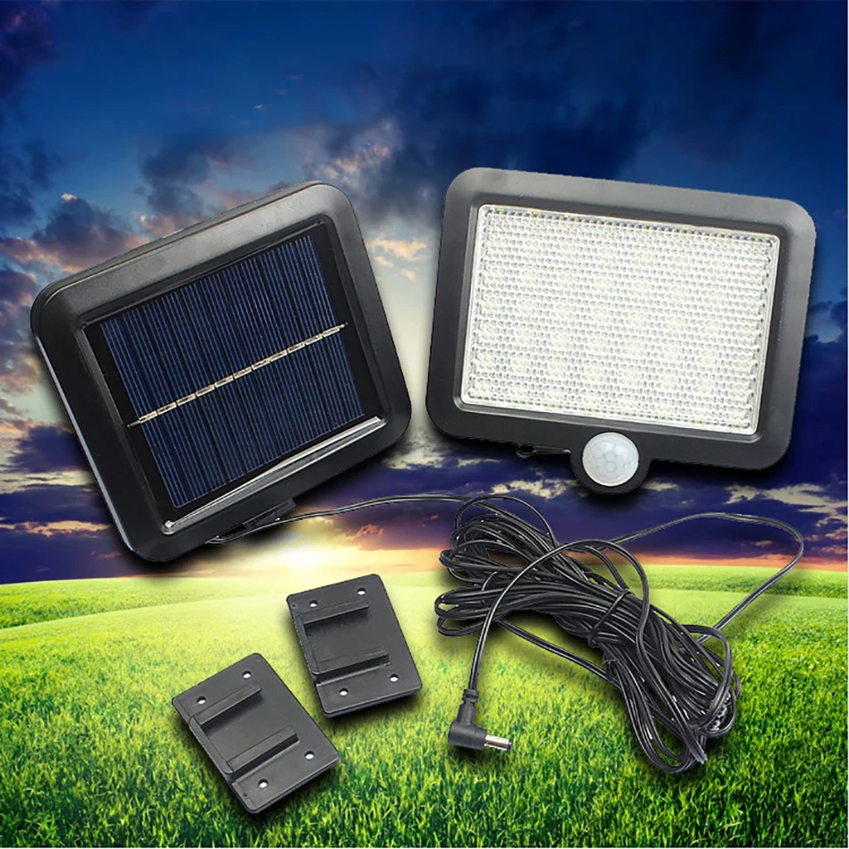 Solar sensor licht outdoor menselijk lichaam inductie wandlamp 56LED straat licht split lamp thuis solar tuin gazon lamp