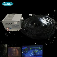 Maykit палубе и патио оптоволоконного кабеля с белый Cree светодиодный мерцание Цвет колеса свет проектора и 1,5 мм волокна с черный пиджак ПВХ