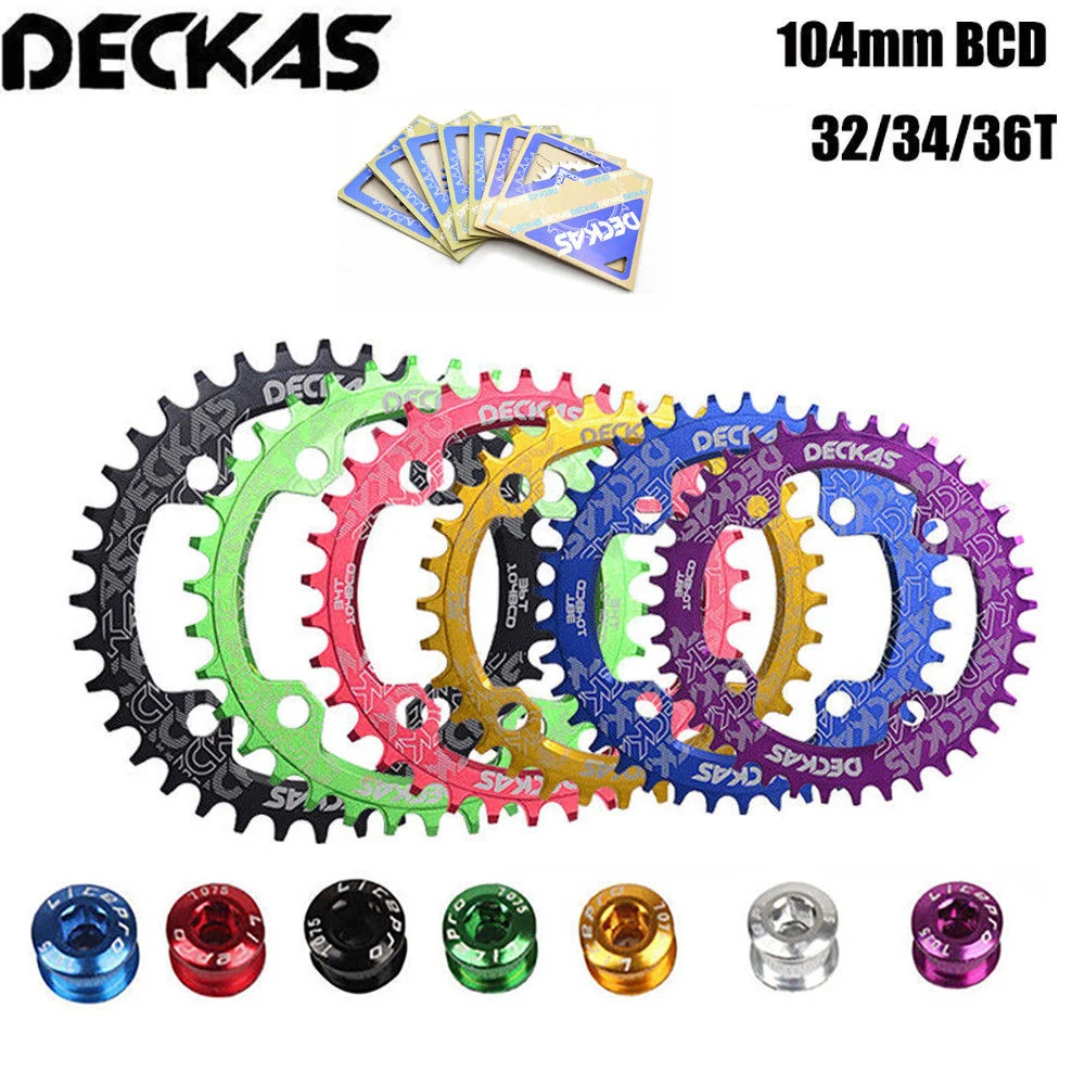 

Deckas Round Narrow Wide Chainring MTB Mountain bike bicycle 104BCD 32T 34T 36T crankset Tooth plate Parts