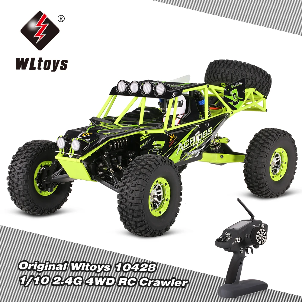 WLtoys 10428 1:10 Радиоуправляемый автомобиль 2,4G 4WD электрический матовый Рок Гусеничный RTR внедорожник с дистанционным управлением внедорожный veicoli Модель игрушечных транспортных средств