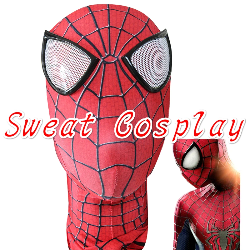 High Quality 3D Printing Spiderman Mask With Lenses Amazing Spiderman Face Maskin Boys Costume