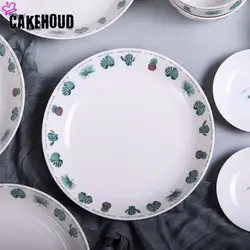 CAKEHOUD Европейский 8-дюймовый Керамика плиты овощей и фруктов Ужин Паста стейк десерт посуду из костяного фарфора