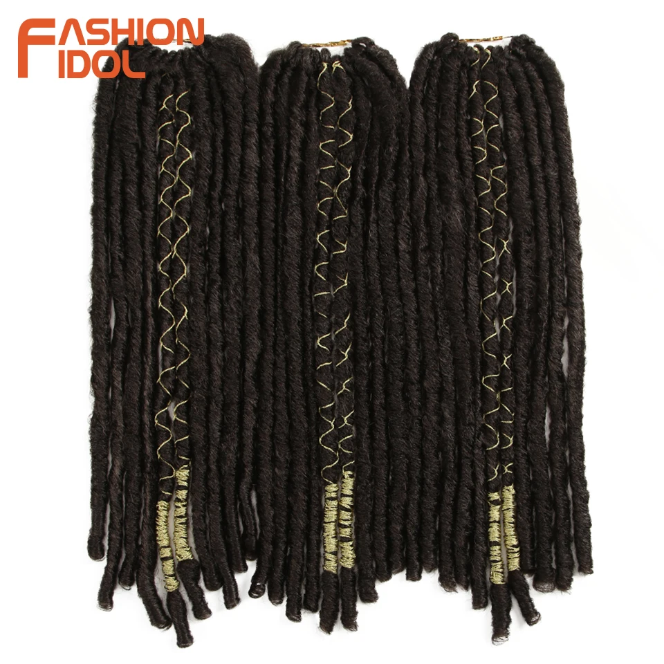 Мода IDOL Faux Locs волосы крючком косички 20 дюймов мягкие натуральные Kanekalon синтетические волосы для наращивания 10 стендов/упаковка богинские волосы