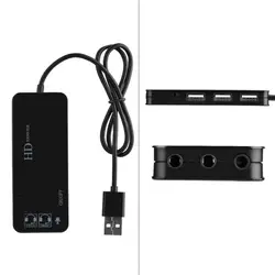 3 порта USB 2,0 зарядное устройство концентратор + стерео наушники + микрофон w/7.1CH адаптер звуковой карты