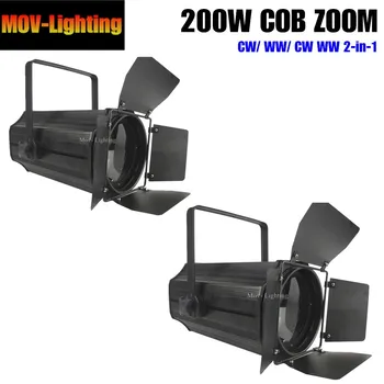 

2PCS Linear ZOOM 15 to 50 Degree 200W COB LED Par Light 3200K Warm White Stage DMX