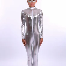 Хэллоуин высокого качества Карнавал вечерние серебряные гелатинизированные колготки «zentai» DJ сценический костюм Хэллоуин Косплей Костюм