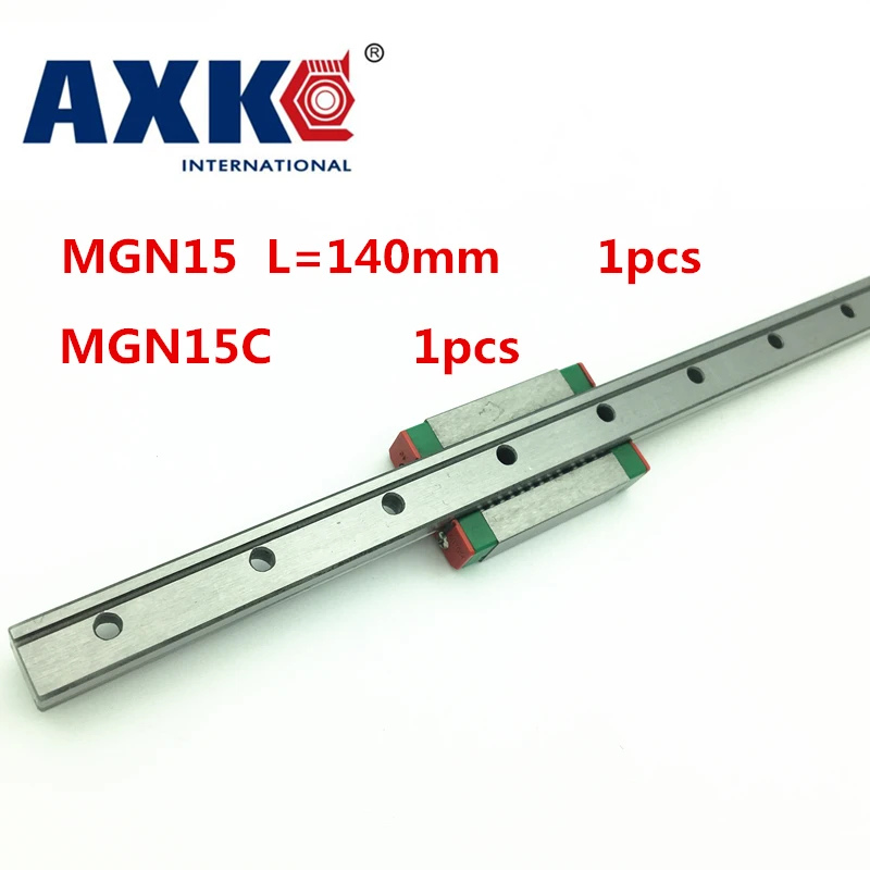 

2019 Real Sale Linear Rail Axk Cnc Router Parts 1pc 15mm Width 140mm Mgn15 Linear Guide Rail + Mgn Mgn15c Blocks Carriage Cnc