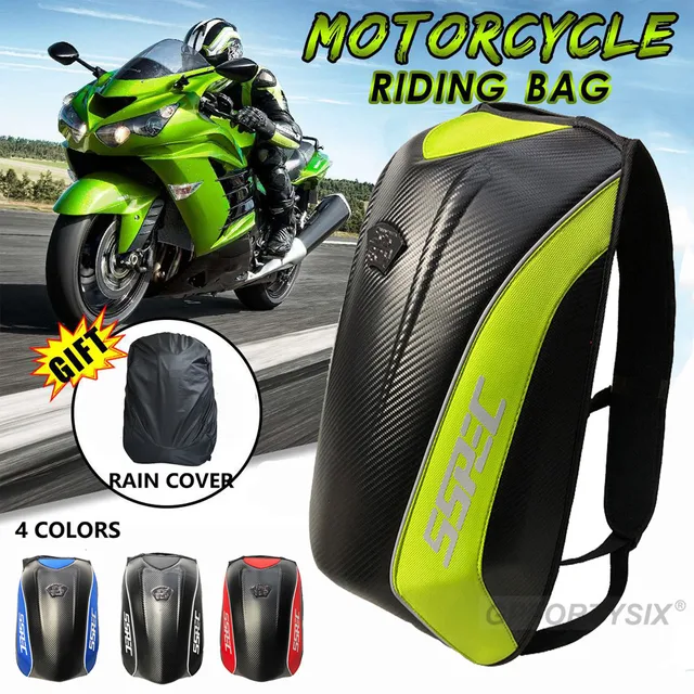 Universal Carbon Fiber Motorcycle Backpack Motocross Riding Racing