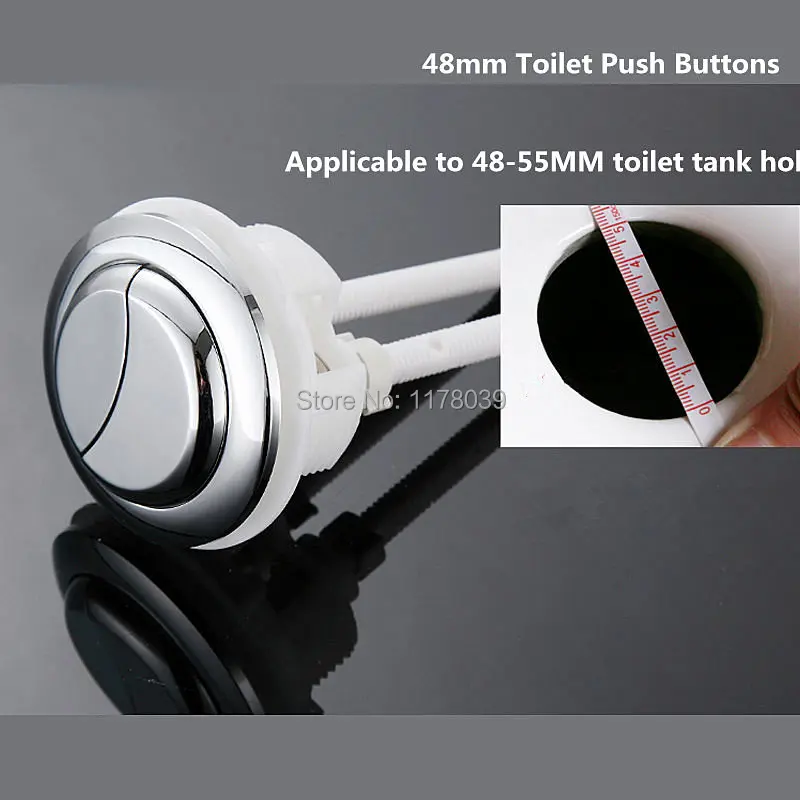 Universal Round double button,One-piece toilet water tank switch button,Inside diameter 48mm Toilet flush Push Buttons,J17332