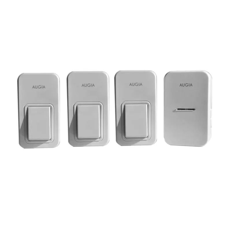

Augia 3 buttons + 1 receiver wireless home bell loud sound 110m long range waterproof button ring call 220V doorbell