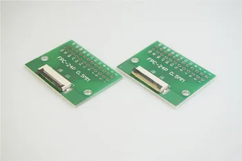 

2 pcs FPC FFC Cable Connector 24 PIN 0.5 mm Adapter to 24 Position 2.54 mm 1.00 inch pitch through hole DIP PCB