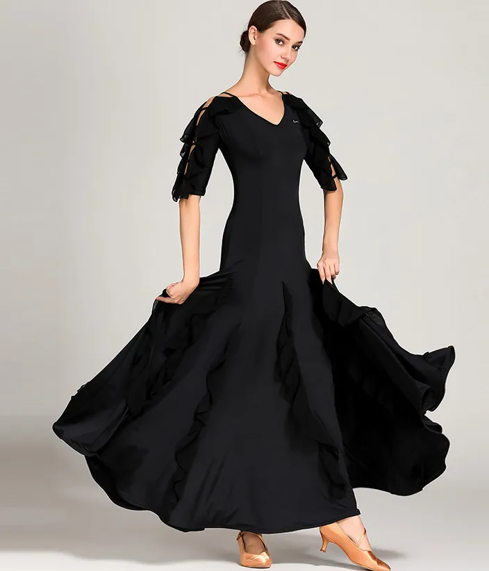Бальные платья для танцев, женское бальное платье, стандартная танцевальная одежда, костюмы фламенко, кружевное платье с разрезом для вальса, праздничная одежда синего цвета