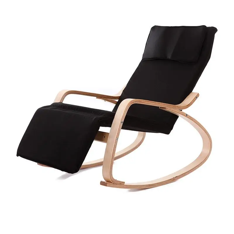 Пляжное Кресло, кресло-качалка, кресло для отдыха в помещении, кресло из цельного дерева, кресло для спальни, гостиной, кресло bentwood - Цвет: black