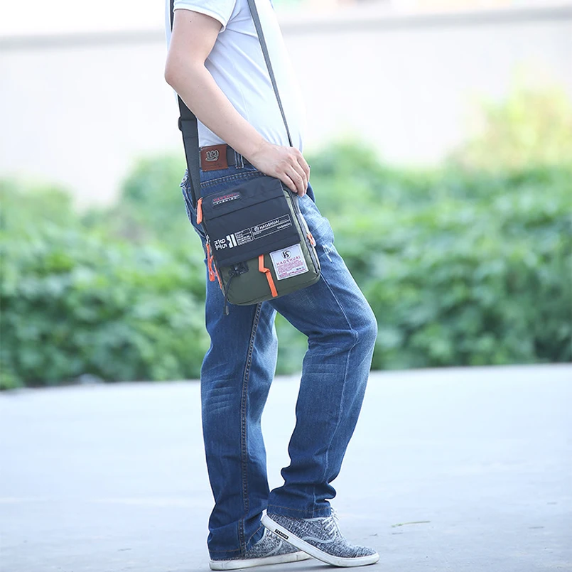 High Quality Men Nylon Crossbody Bag Multifunction Male Shoulder Handbag Brand Messenger Bag Travel Drop Thigh Pouch