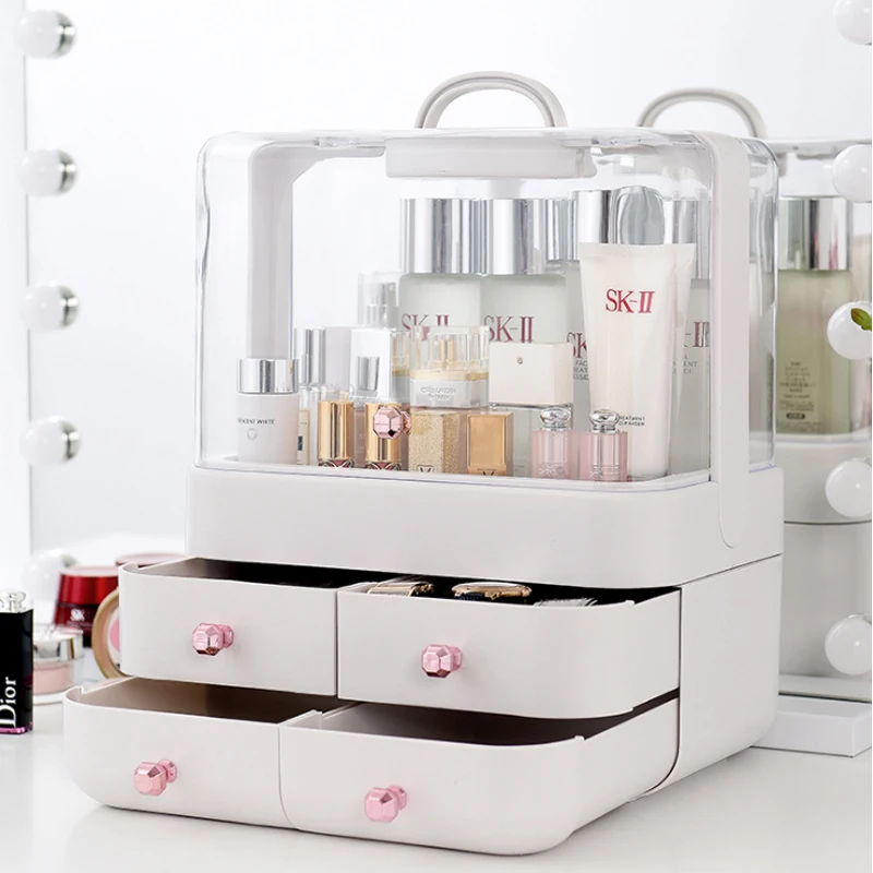 

New multi-function transparent Makeup Organizer Storage Boxe Home organizador Drawers Make Up Organizer Jewelry Storage Box