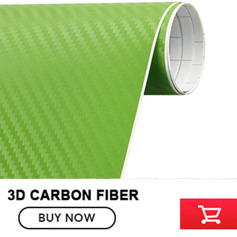 3D Green Carbon Fibre Vinyl Sheet Wrap Sticker 3D Multipurpose Carbon
