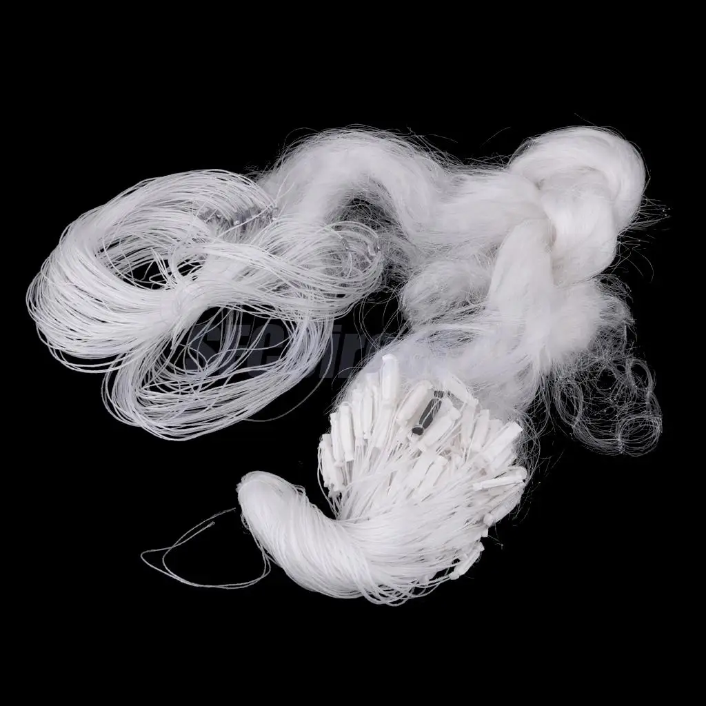50m 3 Layer Fishing Fish Mesh Trap Nylon Clear Monofilament Fishing Gill Net 2-5cm Mesh Hole Sinking Casting Net