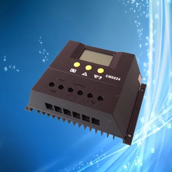 

60A 12V/24V Auto Distinguish Solar Regulator with LCD Display, Solar Charge Controller for 720W / 1400W Solar Panel