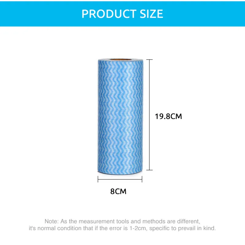 25 шт/рулон кухонных полотенец, экологически чистые нетканые тряпки для мытья посуды, тряпка для чистки мебели