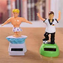 Инновационный автомобиль орнамент на солнечных батареях спортсмены серии танцы мультфильм пластик качающаяся голова фигурка автомобиля украшения-игрушка