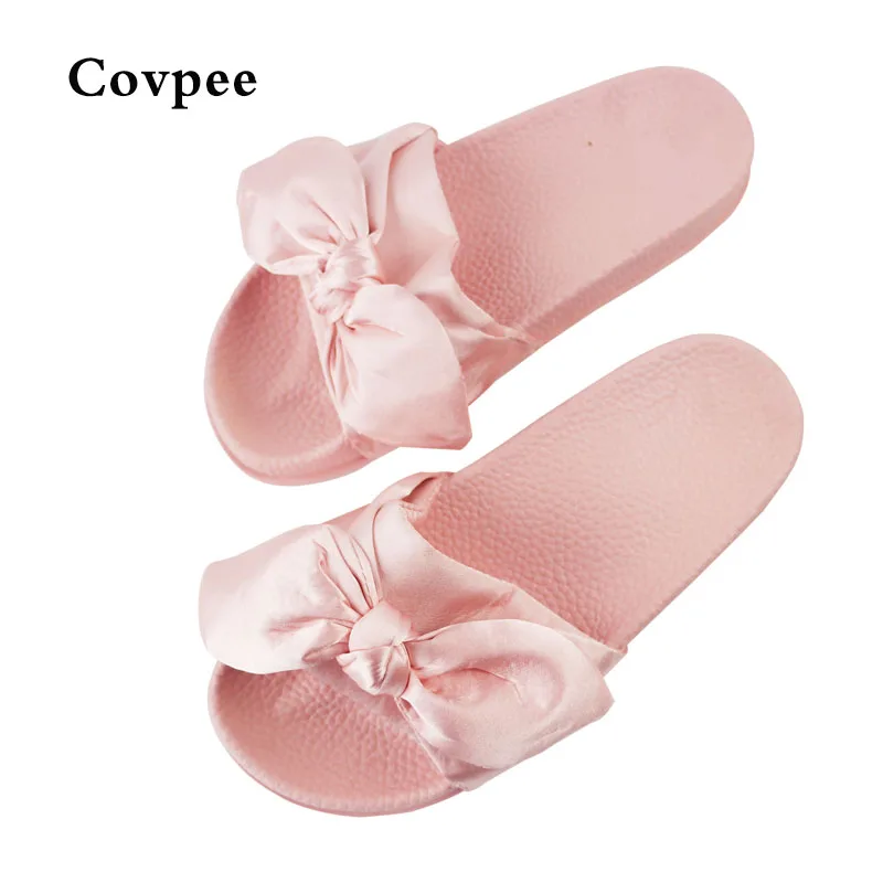 

big size36-45 Women sandals Fashion slippers Prevent wear-resisting beach Lovers shoes cartoon butterfly knot white black