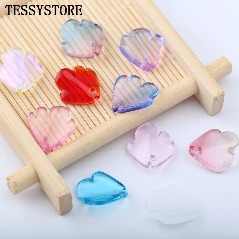 

10g/10pcs Small Fish Lampwork Beads Multi Gradient Color Glass Beads For Jewelry Making Bracelet Handmade DIY Accessories