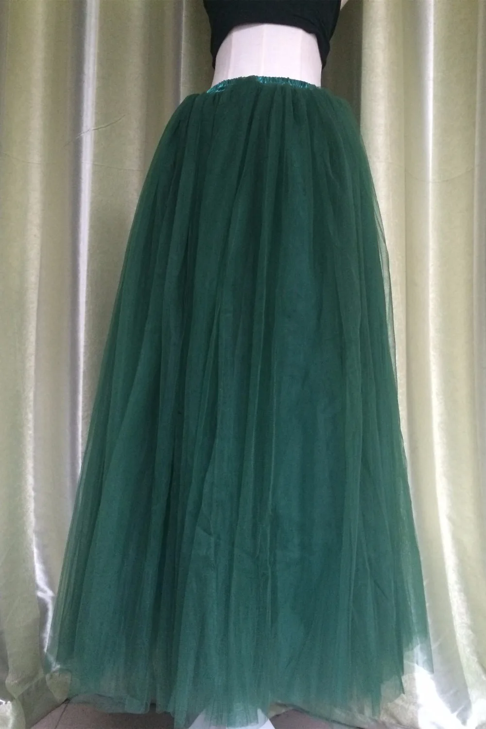 Princesa 7 Layers 39 mujeres largas falda de tul verde boda de Ball vestido el tamaño por encargo Color Jupe Longue _ - AliExpress Mobile