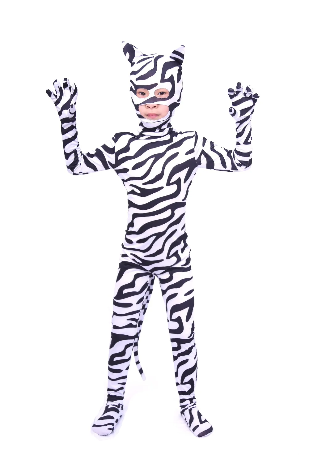 Стрейчевые боди с перчатками на все тело для мальчиков костюмы второй кожи