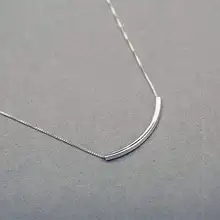 Модное ювелирное изделие, 925 пробы, Серебряная линия, геометрические ожерелья, подвески для женщин, длинная цепочка, ожерелья, воротник, Mujer Collares