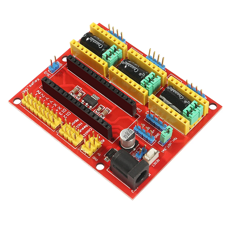 CNC Щит V4 гравировальный станок модуль/A4988 Драйвер Плата расширения для arduino Diy Kit