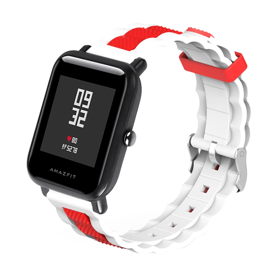 Для Amazfit ремешок Bip 20 мм силиконовый спортивный сменный ремешок для часов Браслет Для Xiaomi Huami Amazfit Bip Молодежные часы аксессуары