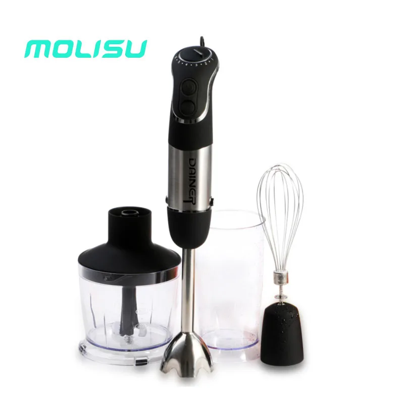 

Molisu Motor 3in1 Hand Blender Juicer Food Mixer Grinder Two Speed Blending 600ml Chopper Beaker Whisk Attachments free shipping