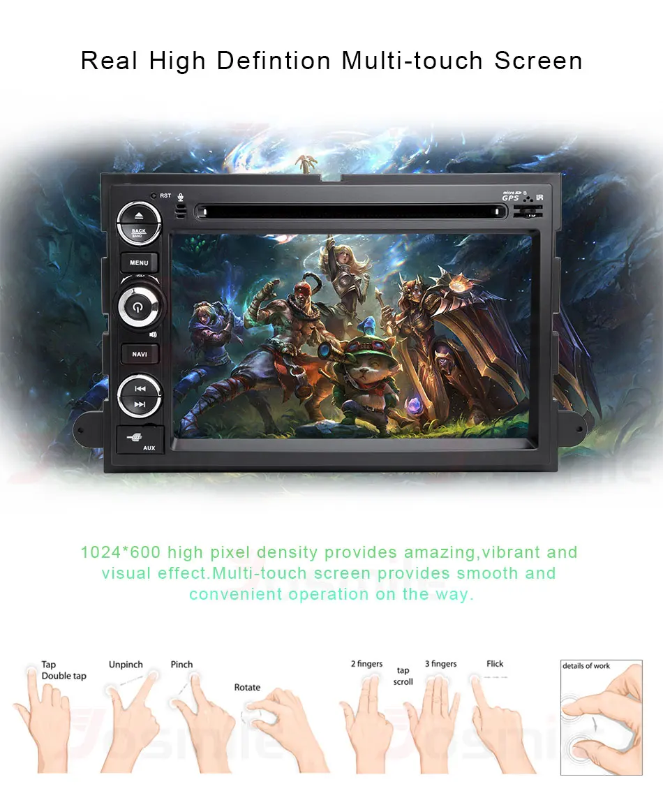 Perfect Android 8.1 Quad Core Car DVD Player For Ford F150 F350 F450 F550 F250 Mustang/Explorer/Kuga/Edge GPS 2 din Radio DAB Wifi FM 6