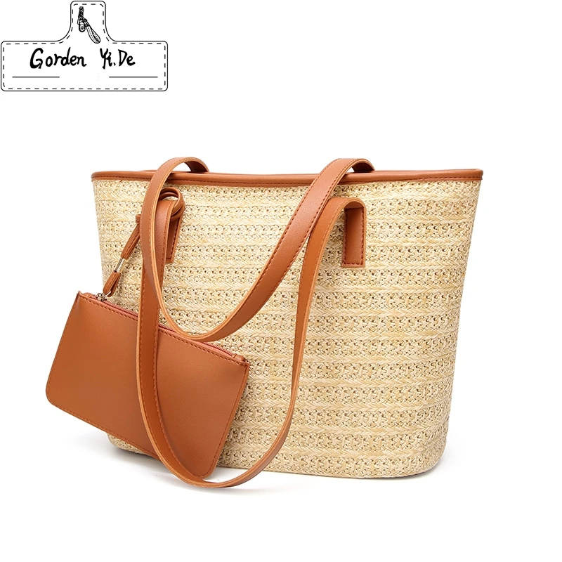 

2019 Women Straw Bag Bohemian Bali Rattan Beach Handbag Lady Vintage Crossbody Handmade Kintted Shoulder Bags sac a main femme