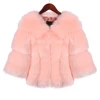 2022 Otoño e Invierno elegante de las mujeres abrigo de piel de zorro de imitación corto pelo Rosa abrigo mujer chaqueta de piel sintética Gilet Fourrure manteau femme S-4XL ► Foto 2/6
