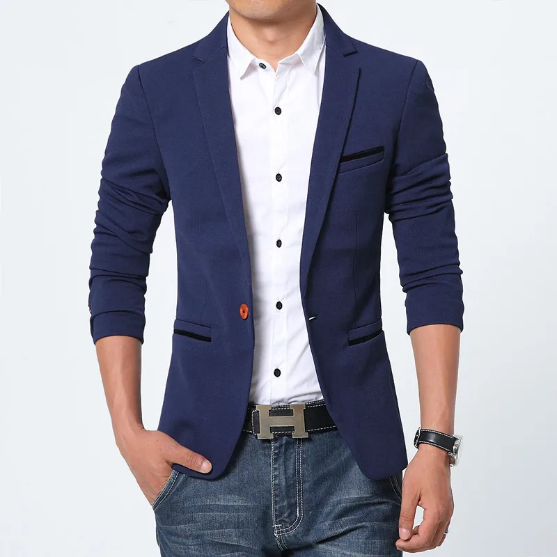 Comprar FGKKS nueva llegada chaqueta de lujo para hombre nueva marca de Moda de Primavera traje delgado para hombre Terno Masculino Blazers para hombre