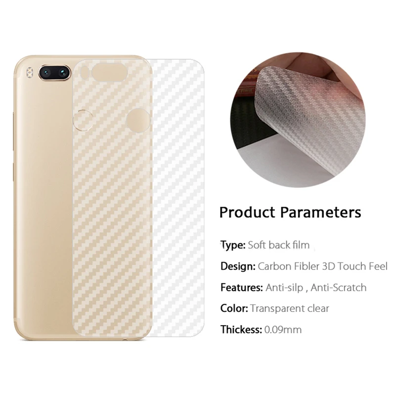 5 упаковок 3D задняя пленка из углеродного волокна для Xiaomi Redmi Note 2 3 4X4 Prime 3s 5A 6 6A