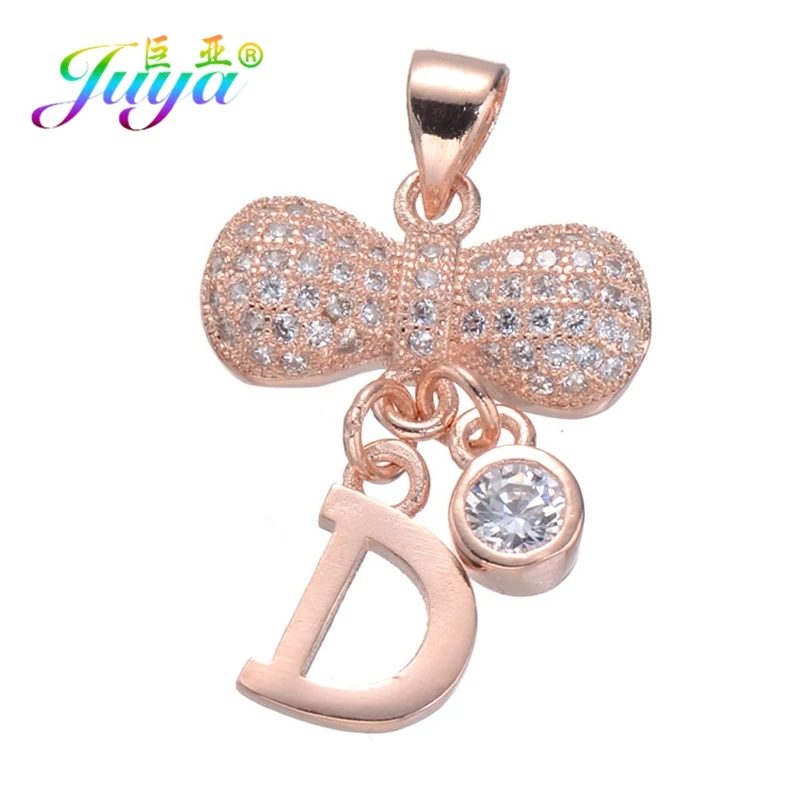 Rose Gold Juya, сделай сам, для женщин и детей, изготовление ювелирных изделий, микро проложенный кубический цирконий, Микки, Минни, звезда, женский шарм, пудель, принадлежности для подвесок - Окраска металла: Rose Gold