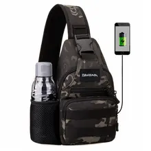 Новая многофункциональная Рыболовная Сумка Daiwa, Портативная сумка через плечо, Спортивная нагрудная сумка, сумка-мессенджер для рыбалки с usb зарядкой