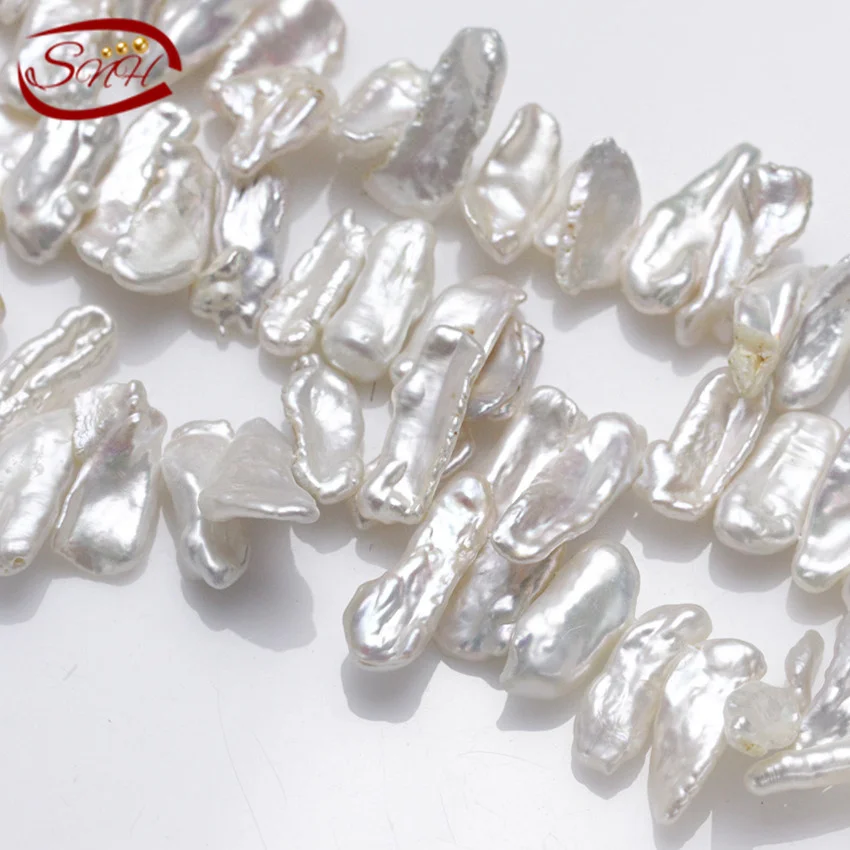 

5 strands/package biwa 8mm big and long pearl strings