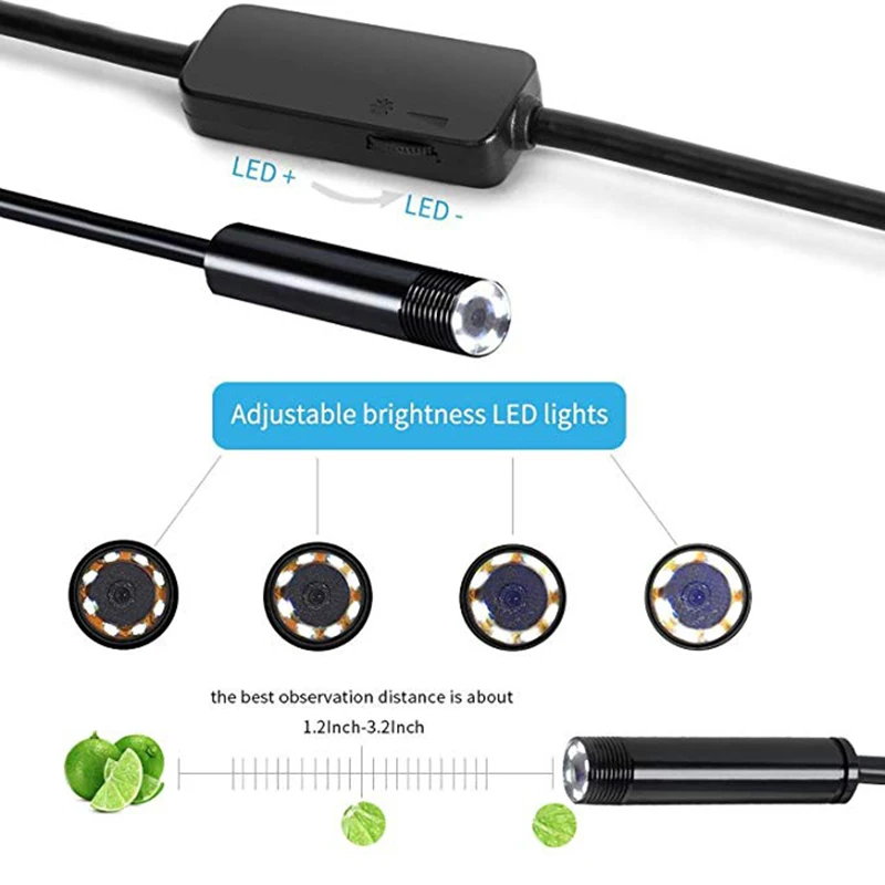 PROSTORMER эндоскоп wifi бороскоп 1200P HD HardWire полужесткая камера для Android iPhone IP68 iOS Инспекционная камера 7