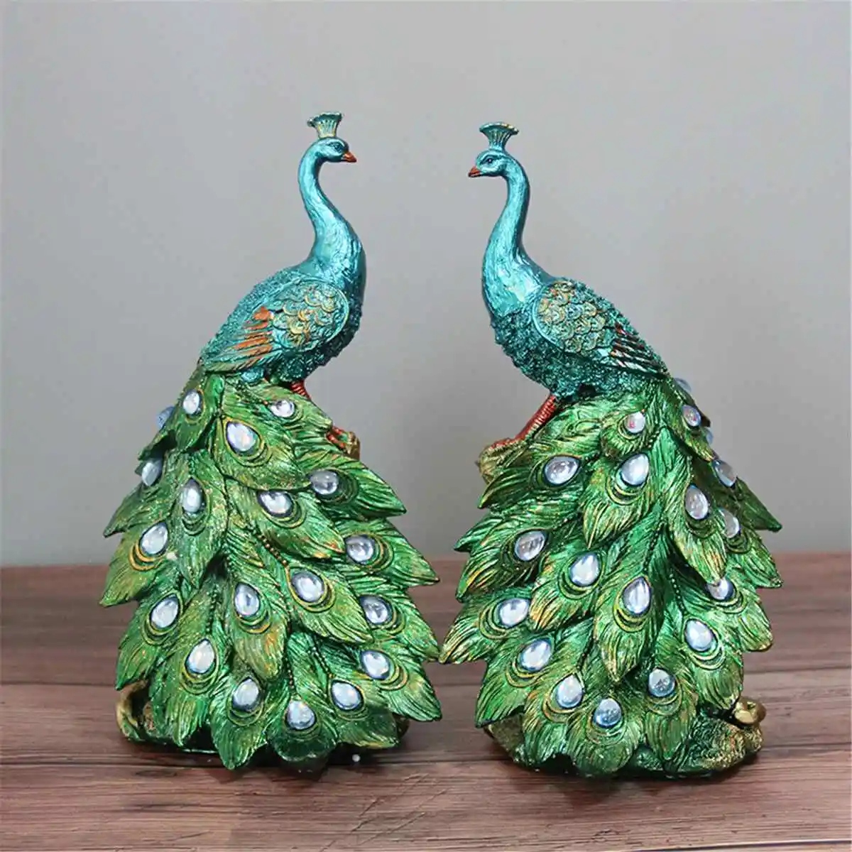 

Sri Lanka Small Peacock Crafts Creatives Home Furnishings Living Room Peacock Ornaments Wine Cabinet Decorations Green Phoenixs