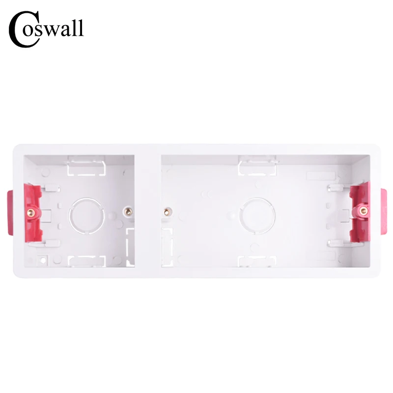 Coswall 86 + 146 type dry lining box for gypsum board plasterboad drywall 35mm depth wall switch box wall socket cassette (white)
