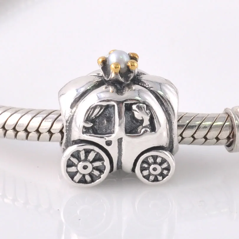

1PC Free Shipping, Fits Pandora Charms Bracelet 925 Sterling Silver Carriage Pumpkin Charm Beads DIY Making Women Jewelry