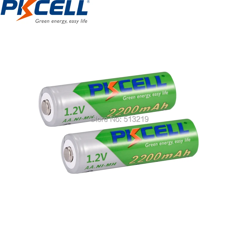 8 шт. перезаряжаемая батарея PKCELL AA NIMH 1,2 V 2200MAH с низким саморазрядом Ni-MH aa батареи rehcharge и 2 шт. чехол для аккумулятора