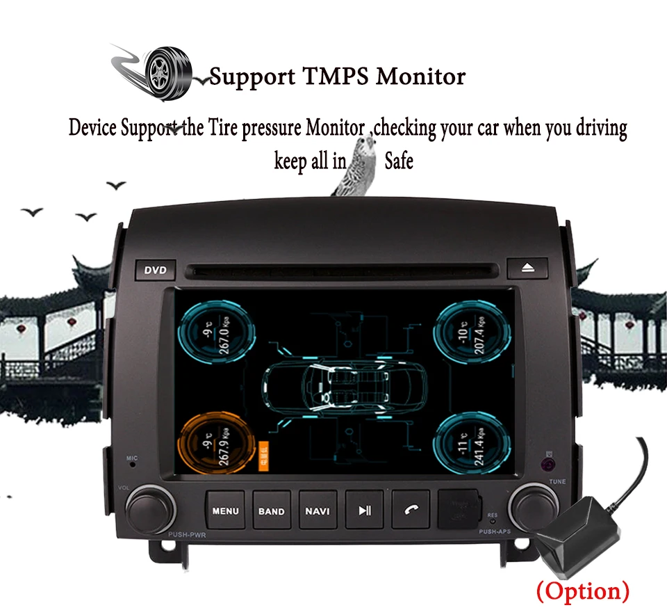 Excellent Android 8.0 Octa Core Car DVD Player GPS Navigation Auto Radio Stereo for HYUNDAI SONATA NF YU XIANG 2004-2008 Unit Video Audio 5