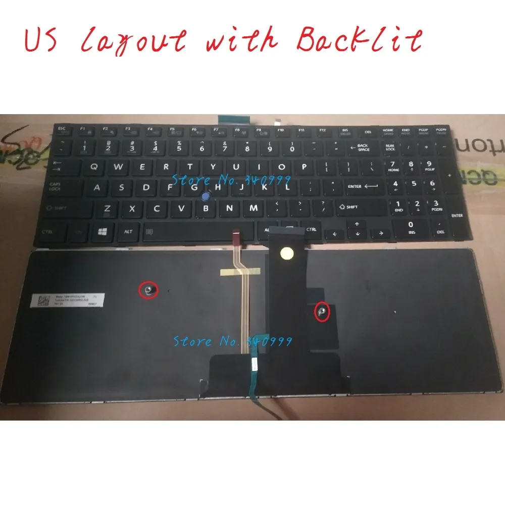 

New For Toshiba Satellite Pro R50-C Tecra A50-C Z50-C A50-C1510 A50-C1520 US Backlit keyboard