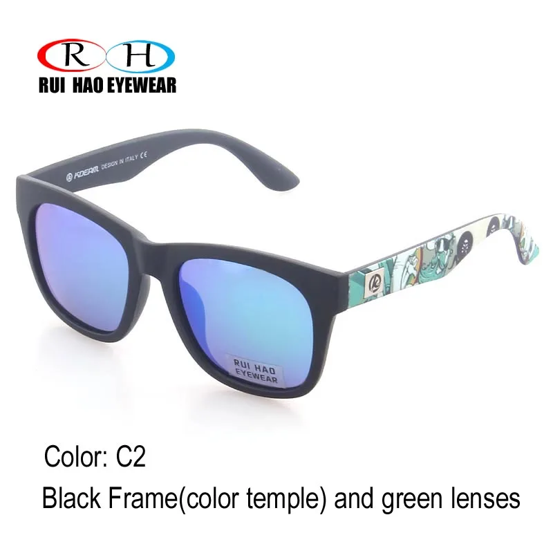 Ретро Поляризованные солнцезащитные очки унисекс солнцезащитные очки для мужчин и женщин синий оранжевый серый Модные солнцезащитные очки Классическая дизайнерская Оправа очков - Цвет линз: c2