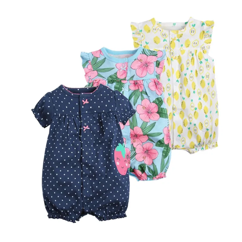 2017orangemom Baby Girl Clothes One Pieces Jumpsuits Baby Clothing Cotton Short Romper Infant Girl Clothes Bebes