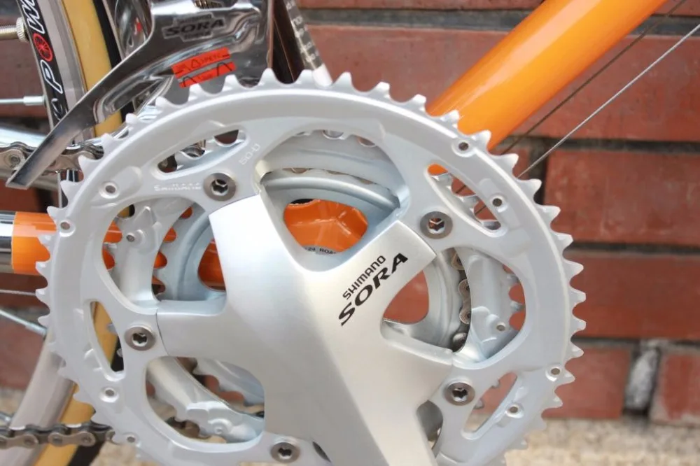 Best 700C road bike 27 speed bike retro bicycle CR-MO frame / fork city bike frame color / height can be customized Reynolds520 frame 20